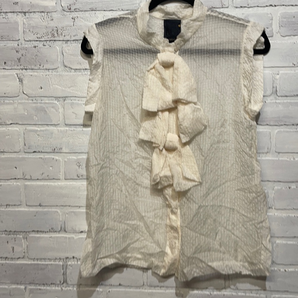 Biba Sheer Top with Bows